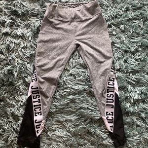 Grey exercise leggings